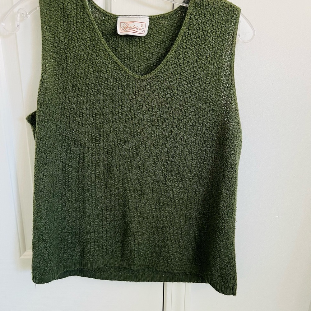 Classic Green Knit Tank Top